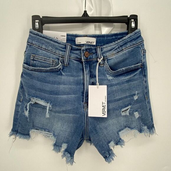 Vervet Jeans Cortney Stretch Mom Denim Shorts for Women - Picture 1 of 6